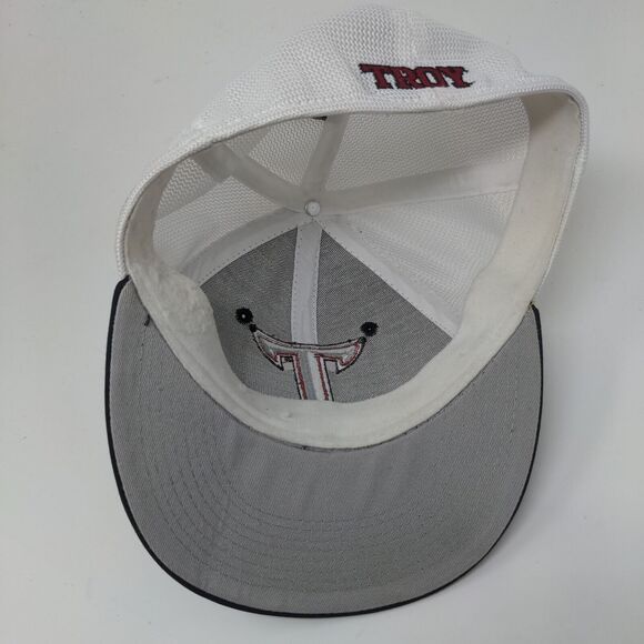Troy Fitted Mesh Back Hat Red Embroidered Logo The Game Pro Poly Blend - Picture 7 of 12